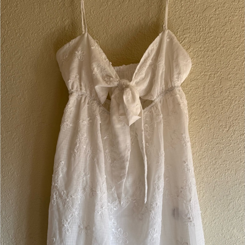 White Floral Lace Dress